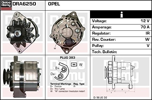 Delco Remy dra6250 Alternador