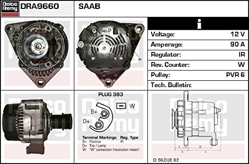 Delco Remy dra9660 Alternador