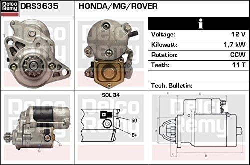 Delco Remy drs3635 Motor de arranque