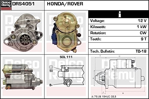 Delco Remy drs4051 Motor de arranque