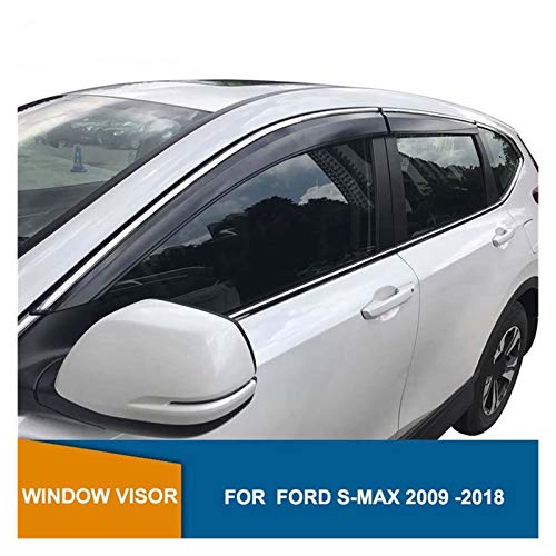 Derivabrisas para Ford S-MAX 2009 2010 2011 2012 2013 2014 2015 2016 2017 2018 Cubierta De La Ventana del Protector De La Lluvia De La Ventana Cortavientos ventanilla Coche