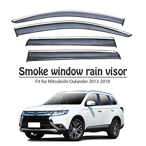 Derivabrisas para Mitsubishi Outlander 2013 2014 2015 2016 2017 2018 Ventana De Humo Visera De Lluvia Deflectores Accesorios De Protección Cortavientos ventanilla Coche