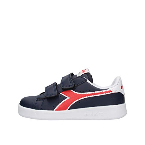 Diadora Game P PS, Zapatillas de Deporte Unisex Niños, Negro (Black Iris/Poppy Red/White C8594), 33 EU