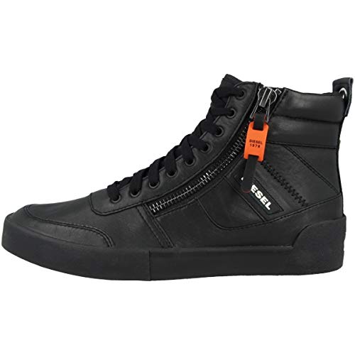 Diesel D-Velows S-dvelows-Sneaker Mid para hombre, negro (Negro), 41 EU