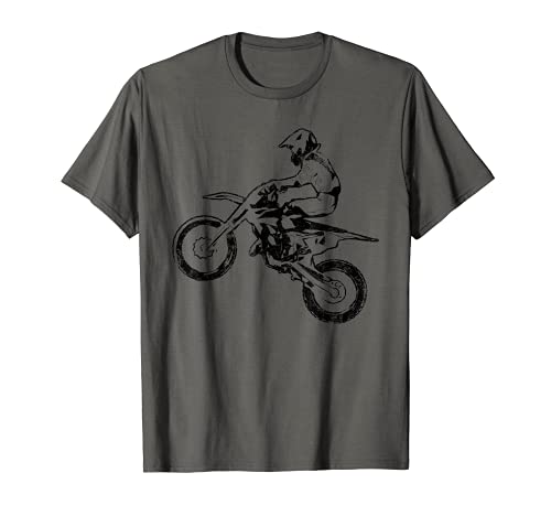 Dirt Bike Jump Motocross Motorcycle Track Racing Biker Gift Camiseta