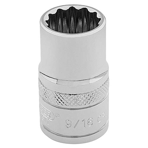 Draper D-AF 3/8 "Square Drive Llave & # 174; 12 Punto Socket (9/16"), azul