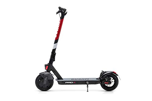 Ducati Pro-II - Patinete eléctrico, 15 kg, Motor de 350 W, sin escobillas, autonomía de hasta 25 Km, neumáticos de 10 Pulgadas, Carga máxima de 100 kg, Seguro Axa con protección Familiar incluida