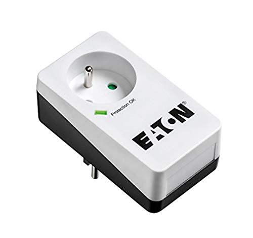 Eaton Protection Box 1 FR PB1F - Regleta de protección (1 Toma FR, 1 Toma FR, Color Blanco y Negro