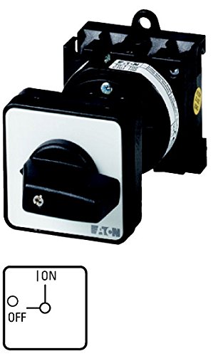 Eaton T0-1-102/Z Interruptor On-Off, 2 Polos, 20 A, 90°, Montaje Fondo Panel