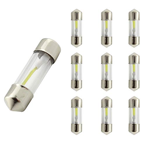 Festoon Dome Led Light, Filament COB Auto Lamp, DE3021 DE3022, Luz de lectura, luz de matrícula, 27 mm, 28 mm, 36 mm, 39 mm, Blanco Blanco cálido, Paquete de 10