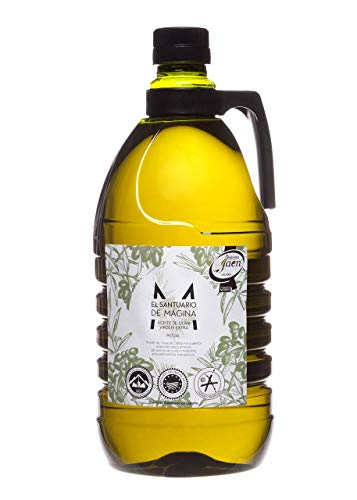 Garrafa 2 litros pet Aceite de Oliva Virgen Extra El Santuario de Magina con Denominación de Origen Protegida Sierra Magina, AOVE, Verde, molturado en frío. Variedad Picual.