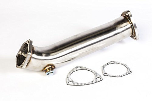 GermanTuningParts - Tubo descendente de acero inoxidable (76 mm, 3", para motores 1.8T)