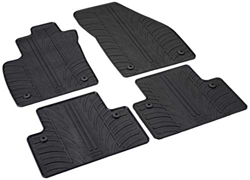 Gledring 0391 Alfombrillas de Goma Compatible con Volvo S40/V50 2004-2011 (Cambio Manual) Perfil T 4-Partes + Clips de Montaje, Negro