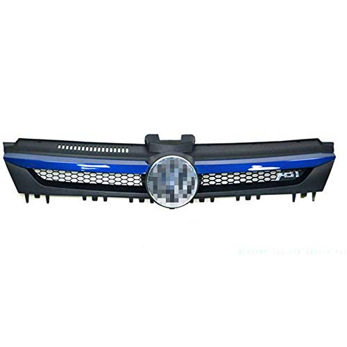 GLFDYC Coche Abeja Nido Parrilla Rejilla, para Volkswagen Golf 7 MK7, Delantera Radiador Air Intake Parachoques Accesorios Modificados Grille,Blue