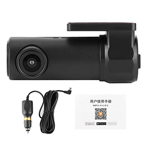 Grabadora de conducción, videocámara DVR de Coche WiFi 1080P 170 ° FHD Lente Dash CAM Grabadora de vídeo Cámara de conducción App Grabación en Bucle