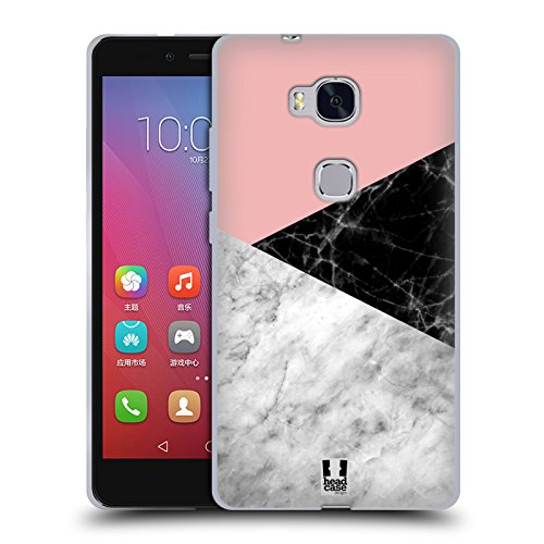 Head Case Designs Bloqueo de Color Marble Trend Mix Carcasa de Gel de Silicona Compatible con Huawei Honor 5X / GR5