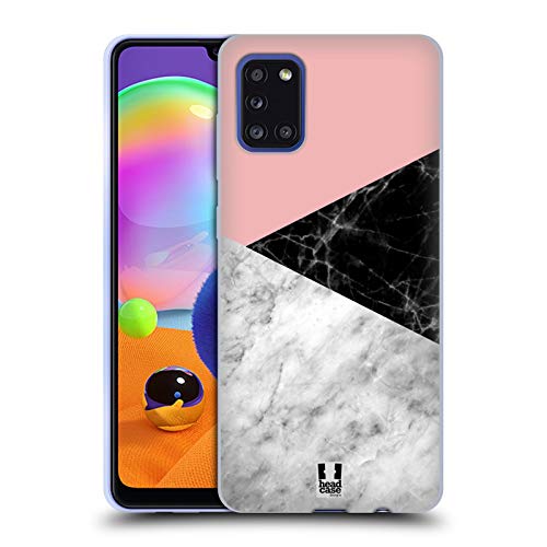 Head Case Designs Bloqueo de Color Marble Trend Mix Carcasa de Gel de Silicona Compatible con Samsung Galaxy A31 (2020)