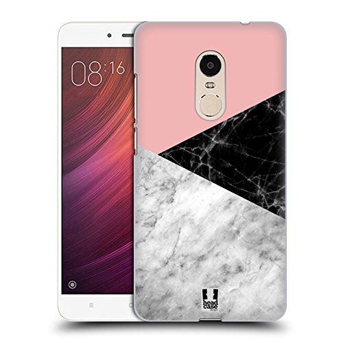 Head Case Designs Bloqueo de Color Marble Trend Mix Carcasa rígida Compatible con Xiaomi Redmi Note 4