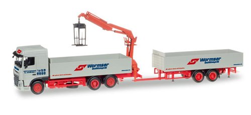 Herpa- DAF XF SC Spedition Wormser - Cuerda para Colgar con grúa (307819)