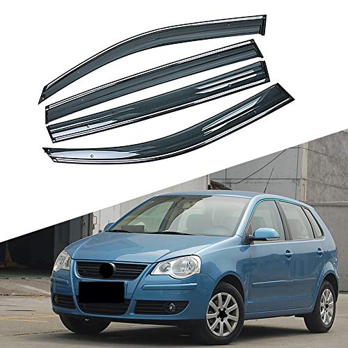 HZHAOWEI , Para Volkswagen, para VW Polo MK4 9N Hatchback 2001-2009 Ventana de Coche Sol Lluvia Parasol Viseras Escudo Refugio Protector Cubierta embellecedor Pegatina