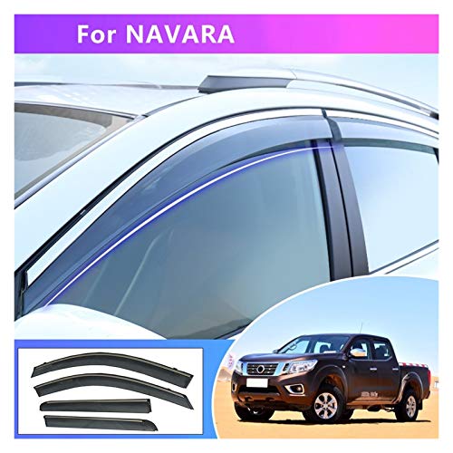 JHDS Derivabrisas Coche Humo Ventana Sol Rain Visera Deflector Accesorios De Guardia para Nissan Navara D22 D23 D40 1997-2019 Hxjh Lluvia Visera Deflectora (Talla : (D22) 1997-2019)