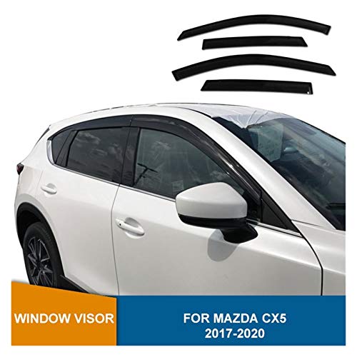 JHDS Derivabrisas para Mazda CX-5 2017 2018 2019 2020 Deflector Ventana Lateral Protectores Viento Visera Ventana Protectores De Lluvia Y Sol HXJH Lluvia Visera Deflectora