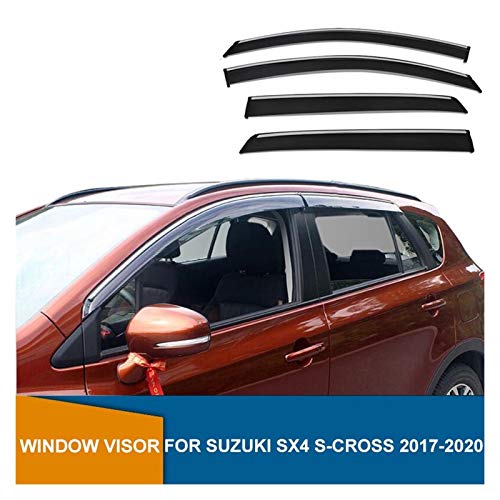 JHDS Derivabrisas para Suzuki SX4 S-Cross 2017 2018 2019 2020 Ventanas Laterales Deflectores Visera De Ventana Sun Rain Flectores Guards Lluvia Visera Deflectora