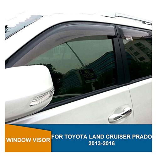 JHDS Derivabrisas para Toyota para Land Cruiser Prado 2013 2014 2015 2016 Protectores De Viento Visera De Ventana Deflector De Lluvia Y Sol Lluvia Visera Deflectora