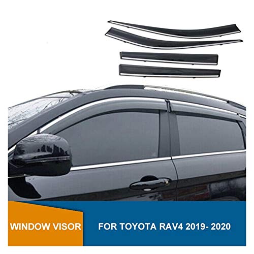 JHDS Derivabrisas para Toyota para RAV4 XA50 2019 2020 2021 Ventanas Laterales Devlectores Smoke Weather Shield Vellera Visera Sun Deflector Lluvia Visera Deflectora