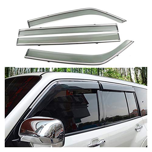 JIUTAI Derivabrisas para Mitsubishi Pajero V80 2008-2019 4pcs Accesorios para Automóviles Ventana Ventilador Sombra Sol Sun Rain Guard Deflectores Hxjh Deflectores Viento y Lluvia