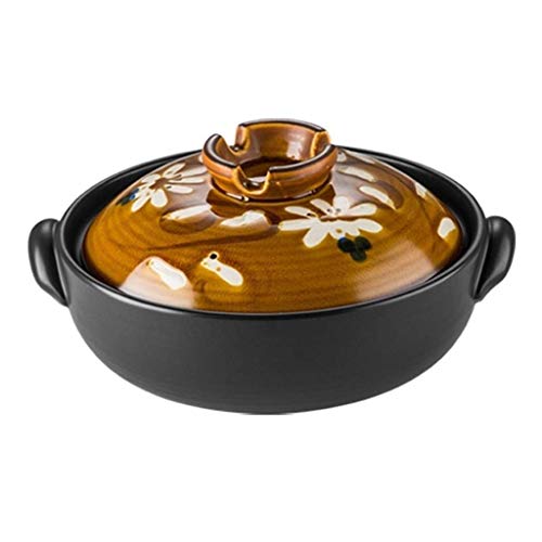 JSMY Olla de Barro Cazuela Cazuela Pintada a Mano Olla Caliente Olla para estofado Olla arrocera Sopa Fuego Hogar