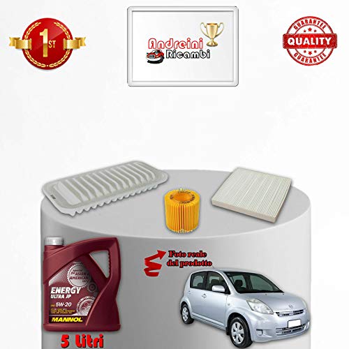 Kit de filtros y aceite Daihatsu Sirion"Sleeve case Gris II 1.3 64kW 70cv 2005 – >