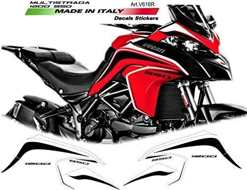 Kit de Pegatinas para Ducati Multistrada 950-1200 Dvt Rojo