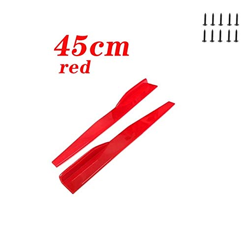 KJGHJ Faldón Lateral Auto de Choque del difusor Spoiler Delantales Fit For Opel Astra H J G Insignias Mokka Corsa D Vectra C Zafira Meriva Infiniti (Color : 45cm Red)