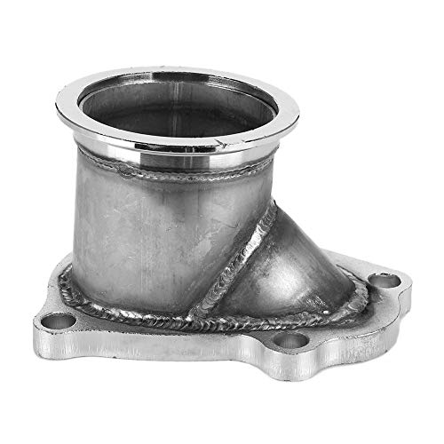 Ladieshow TD04 5 pernos Turbo Downpipe Brida a 3 pulgadas V-Band Conversión Adaptador de acero inoxidable apto para Subaru WRX 14412AA451