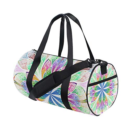 LUPINZ - Bolsa para Raqueta de Tenis de Mesa, diseño de Rayas Multicolor en Bolsa de Lona de Vidrio teñido, Bolsa de Gimnasio, Bolsa de Deporte, Bolsa de Viaje