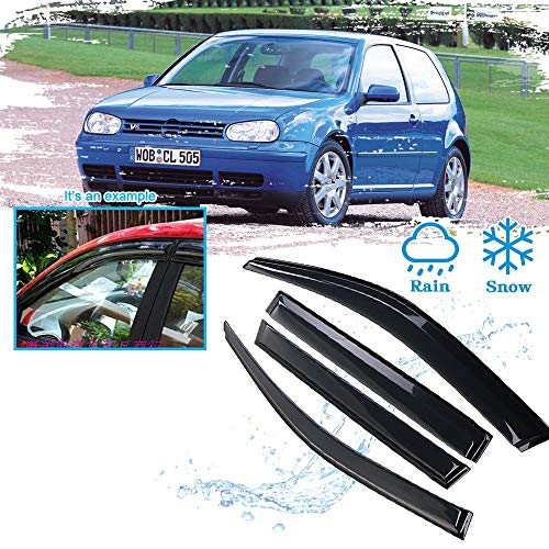 LWLD Deflectores de Viento Accesorios para Ventanas De Automóviles para Volkswagen para VW Golf 4 MK4 1997~2003 1J Rain Guard Deflector Visor Twnings Shelters 1998 1999 2000 2001 Visera Lateral