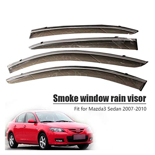 LWLD Derivabrisas para Mazda 3 Sedan 2007 2008 2009 2010 Humo Window Rain Visor Car Styling ABS Vent Deflectors Guard Cortavientos ventanilla Coche