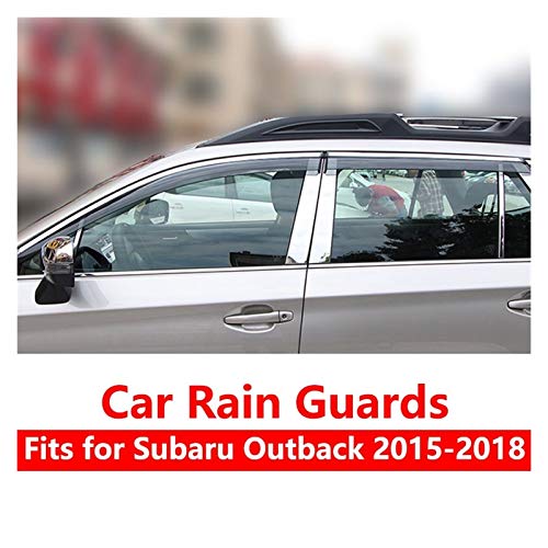 LWLD Derivabrisas para Subaru Outback 2015 2016 2017 2018 Coche Rain Guards Twinings Lateral Ventana Ventana Deflectores Ventas Ventas Cortavientos ventanilla Coche