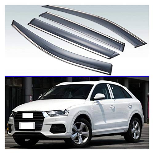 LZLWL Derivabrisas para Audi Q3 8U 2013 2014 2015 2016 2017 2018 4 Unids Visores De Ventanas De Coche De Plástico Rain Sun Visor Shield Cove Hxjh Deflectores Aire