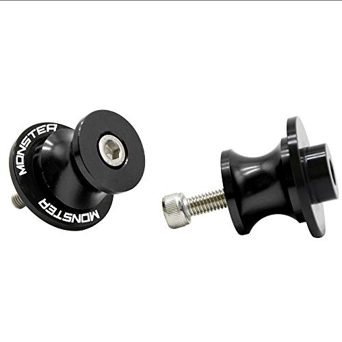 M6 6MM Motocicleta Juego Diábolos Aluminio para Ducati Monster 400 620 695 696 796 797 821 Stealth 1100 1200 1200S Negro