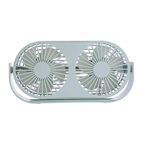 Mainatee Aire Acondicionado electroventilador, Mini radiador de Aire con Doble Ventilador, Carga USB, 3 ° Velocidad, aromaterapia, Oficina, Dormitorio del salón A+