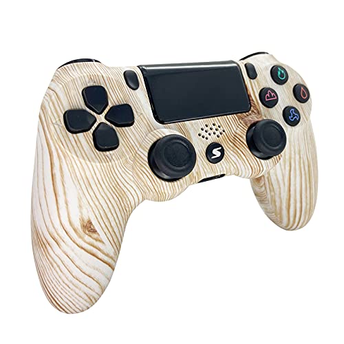 Mando Inalambrico para PS4, Gamepad Wireless Bluetooth Controlador Joystick para PS4/Pro/Slim Panel Táctil Gamepad con Doble Turbo Vibración y Función Audio