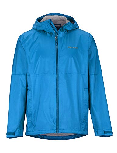 Marmot Precip Eco Plus Jacket Chubasquero Rígido, Chaqueta Impermeable, A Prueba De Viento, Impermeable, Transpirable, Hombre, Classic Blue, M