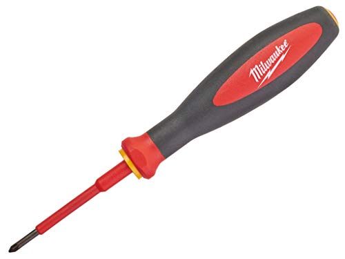 Milwaukee 932464046 VDE Pozidriv - Destornillador PZ0 x 60 mm, color rojo