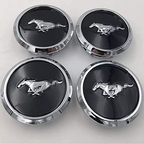 MLYNB Tapas centrales para bujes de Coche para Mustang OEM, tapacubos de 68 mm Llantas emblemas Cubiertas Pegatinas decoración, Estilo Interior de automóviles