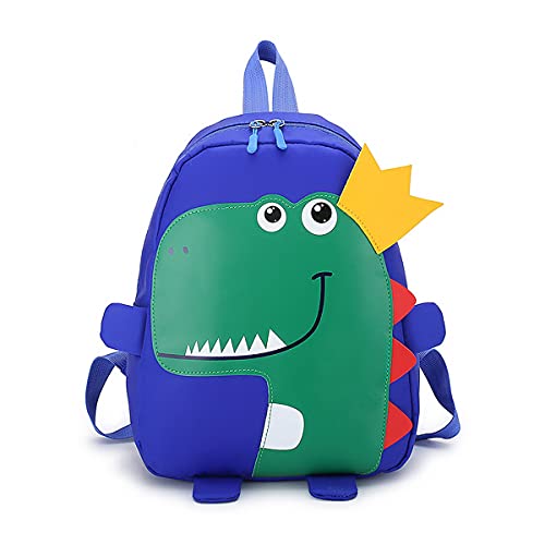 Mochila Infantil Mochila Kindergarten Guarderia para Niños Primaria Pequeña Mochila Dinosaurio Dibujos Animados,Mochila Preescolar para Niños de 2-6 Años,Azul