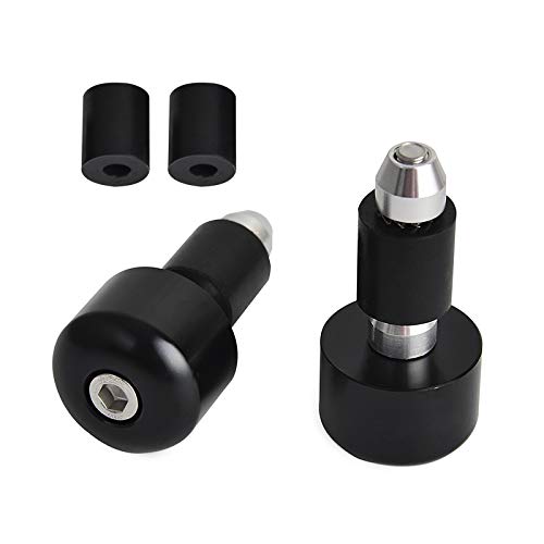 NICECNC Black 7/8" Handlebar Ends Caps Compatible con BMW S 1000 RR 08-17, R 1200 R 15-, Ducati 848 08-10, Monster 1200 14-16, Monster 900 93-99, 00-02, Multistrada 1200-12, 13-14