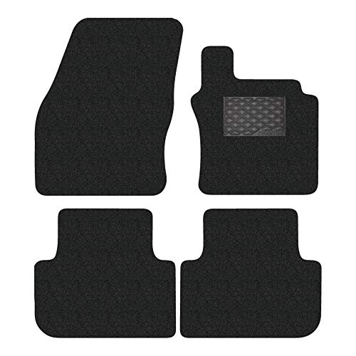 Nicoman Spaghetti All Weather Alfombrillas Totalmente a Medida para Coche para Tiguan MK2 SUV 2016-2019 (Juego Completo de 4 Piezas, Color Negro), 8-MM-C1239-VW-TIGUAN-MK2-BK-FU