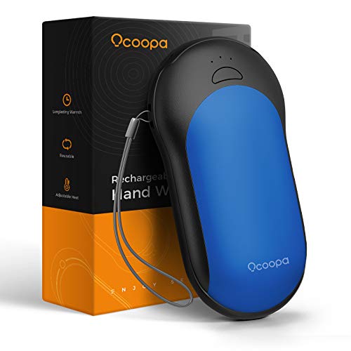 OCOOPA Calentadores de Manos PD Carga rápida, Power Delivery 10000mAh USB C, Eléctrico Recargable Powerbank, 15 horas de calor de larga duración para deportes al aire libre, Regalo para mujeres hombre